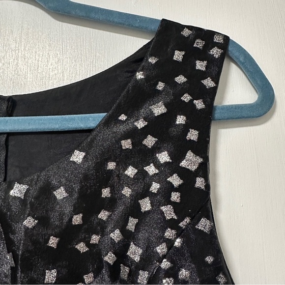 Vintage 90s Black Sleeveless Glitter Accent Dress Womens Sz Large Formal Wedding - Picture 5 of 15